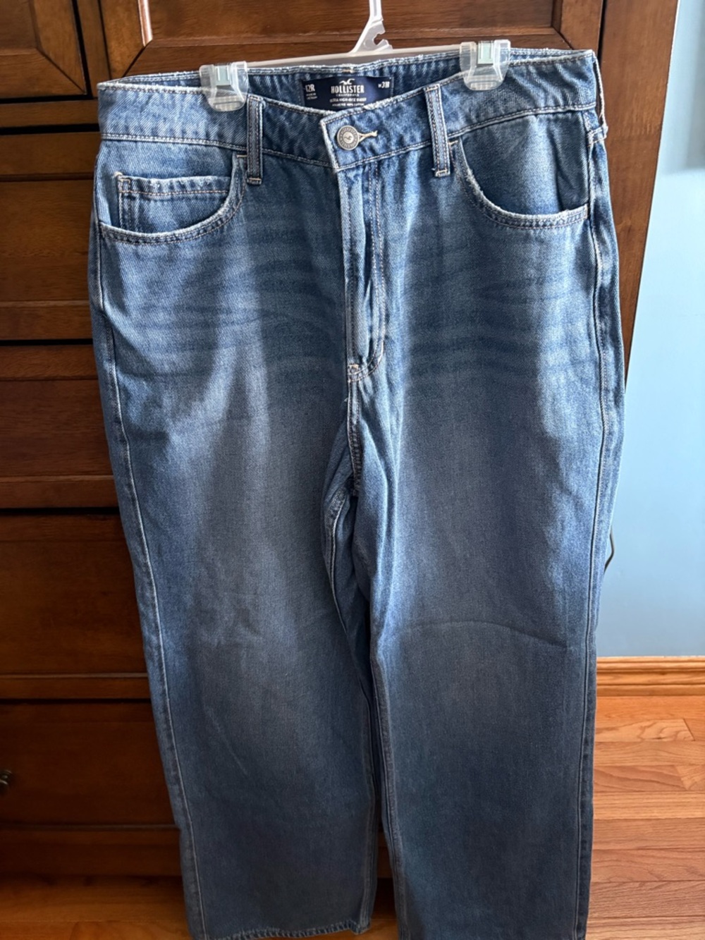 Hollister Women's Blue Wide-Leg Jeans